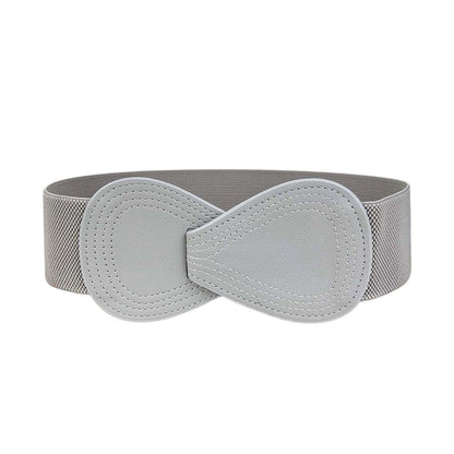Fashion Belt Red Elastic Waist Cover Wide Belt Women Black Elastic Bow Decoration - Red V528-FASHION-BELT-70CM-RED-143758