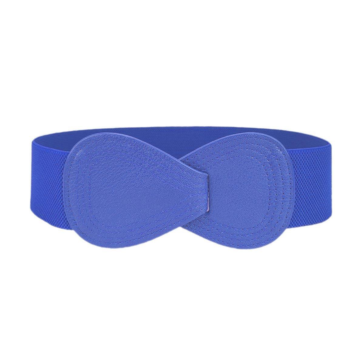 Fashion Belt Red Elastic Waist Cover Wide Belt Women Black Elastic Bow Decoration - Red V528-FASHION-BELT-70CM-RED-143758