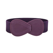 Fashion Belt Red Elastic Waist Cover Wide Belt Women Black Elastic Bow Decoration - White V528-FASHION-BELT-70CM-WHITE-198293