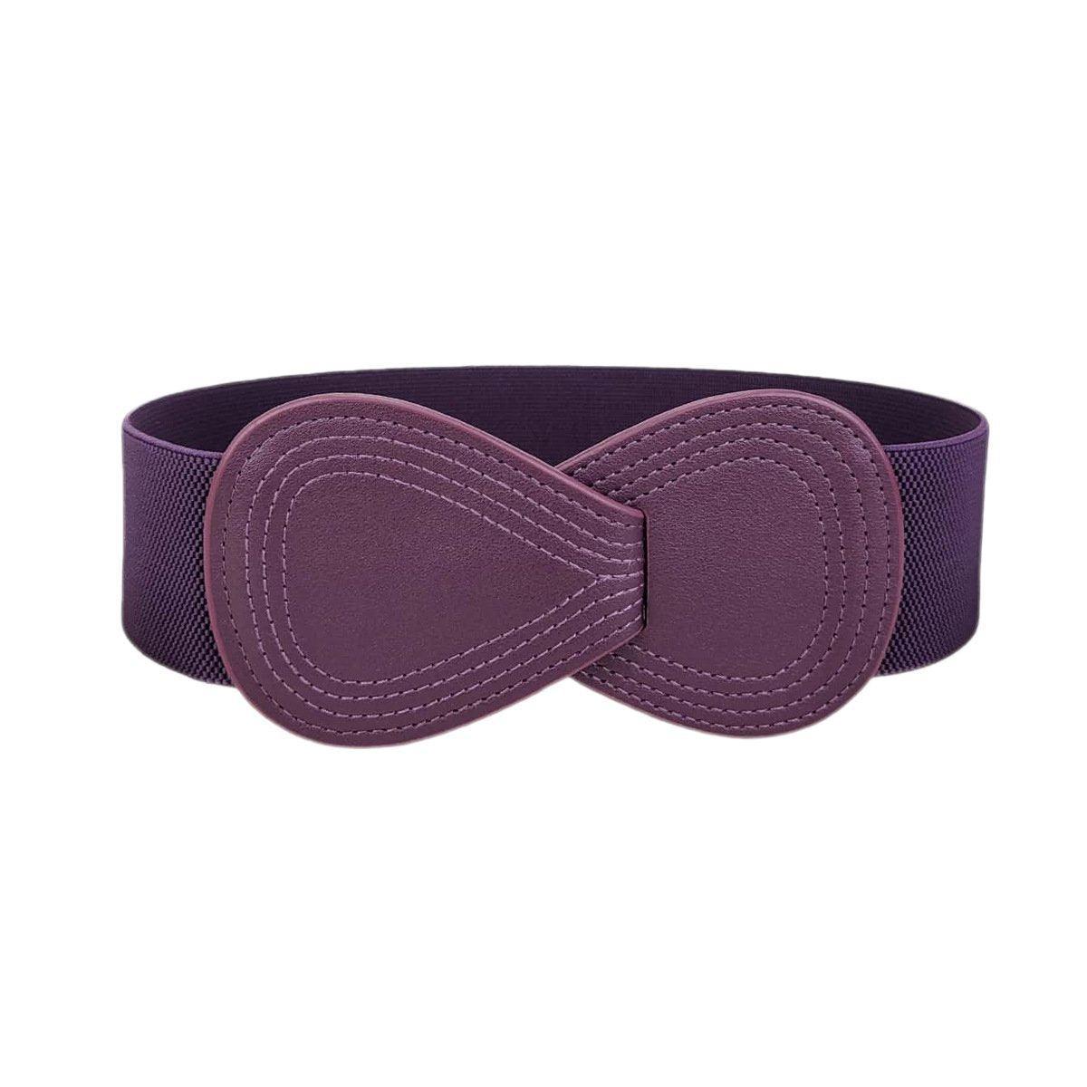 Fashion Belt Red Elastic Waist Cover Wide Belt Women Black Elastic Bow Decoration - White V528-FASHION-BELT-70CM-WHITE-198293