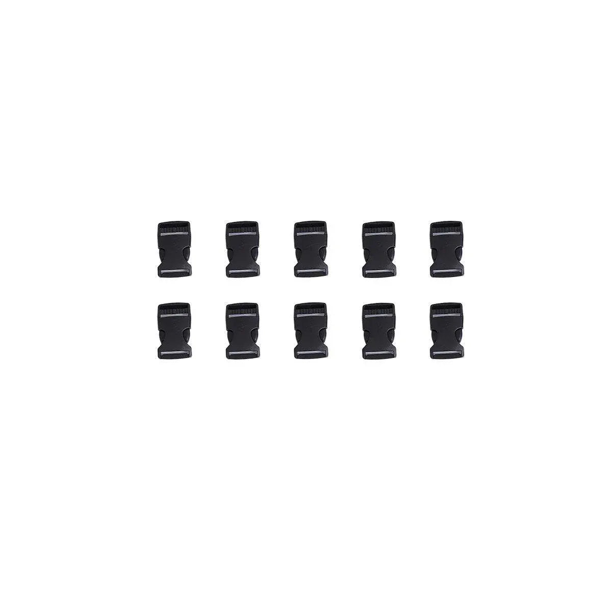 10pcs Black Plastic Buckle Clips for School Bag Backpack Strap Multifunctional - 25mm V528-FASTENER-25MM-10PCS-692092