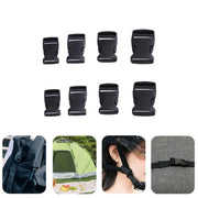 10pcs Black Plastic Buckle Clips for School Bag Backpack Strap Multifunctional - 25mm V528-FASTENER-25MM-10PCS-692092