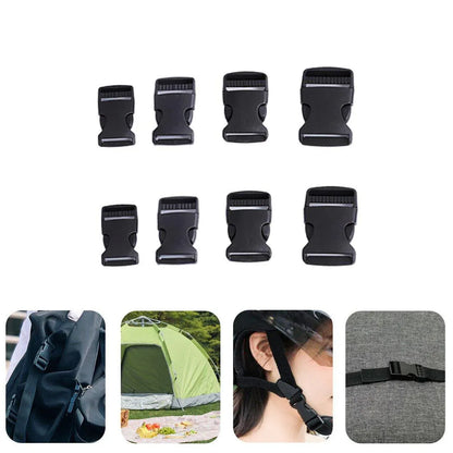 10pcs Black Plastic Buckle Clips for School Bag Backpack Strap Multifunctional - 25mm V528-FASTENER-25MM-10PCS-692092