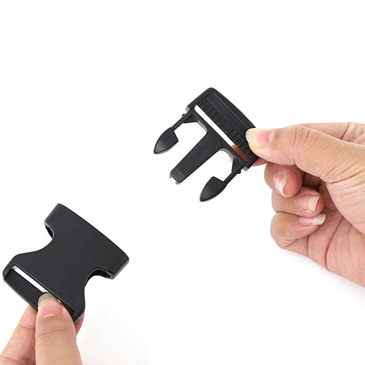 10pcs Black Plastic Buckle Clips for School Bag Backpack Strap Multifunctional - 25mm V528-FASTENER-25MM-10PCS-692092