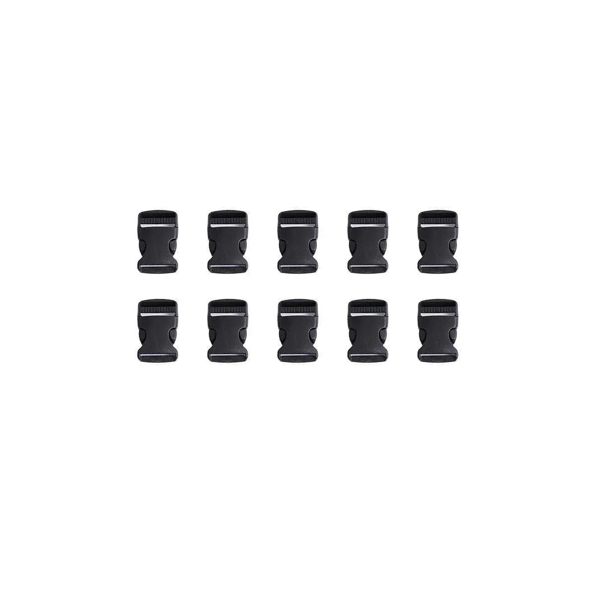 10pcs Black Plastic Buckle Clips for School Bag Backpack Strap Multifunctional - 32mm V528-FASTENER-32MM-10PCS-901149