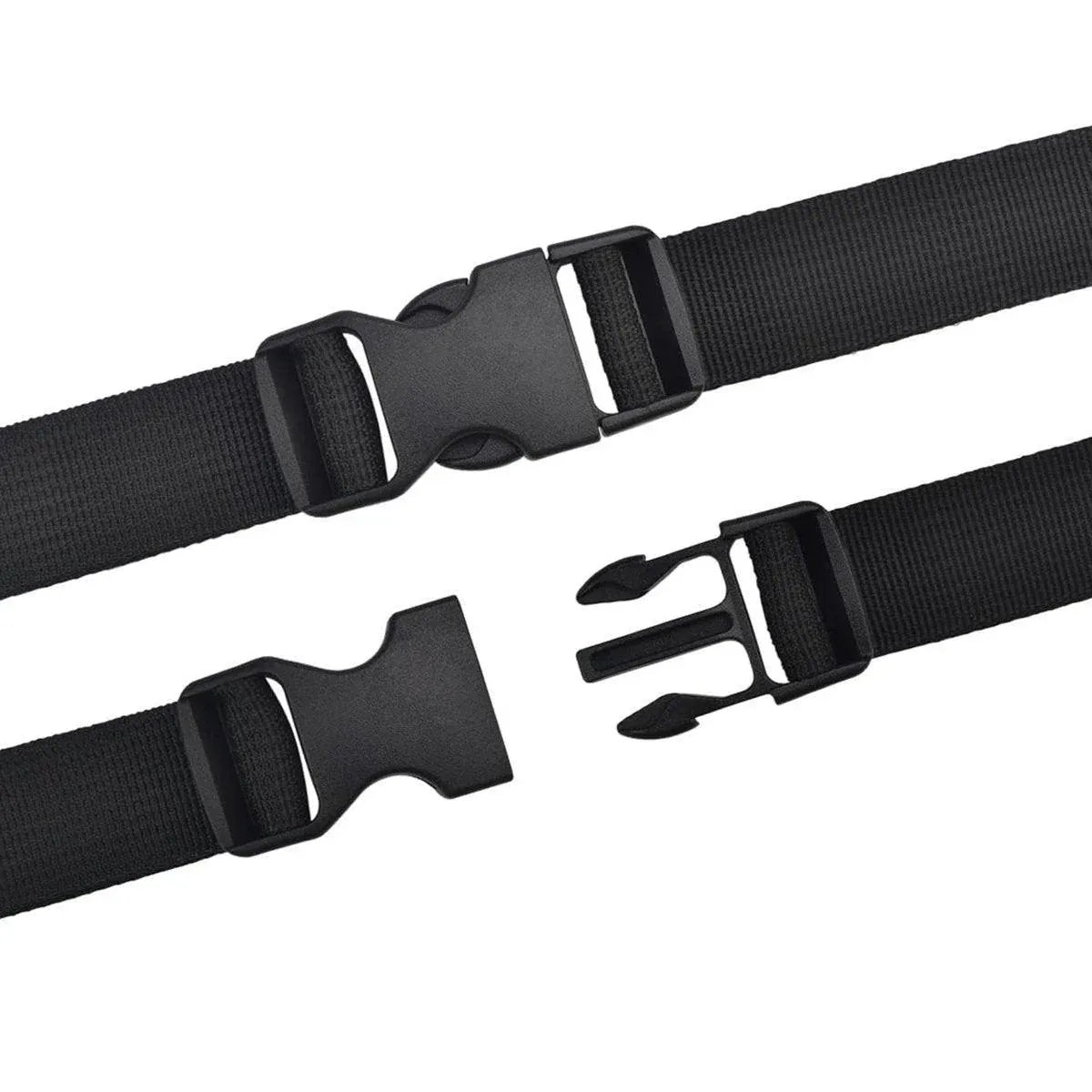 10pcs Black Plastic Buckle Clips for School Bag Backpack Strap Multifunctional - 32mm V528-FASTENER-32MM-10PCS-901149