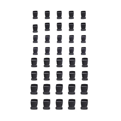 10pcs Black Plastic Buckle Clips for School Bag Backpack Strap Multifunctional - 32mm V528-FASTENER-32MM-10PCS-901149