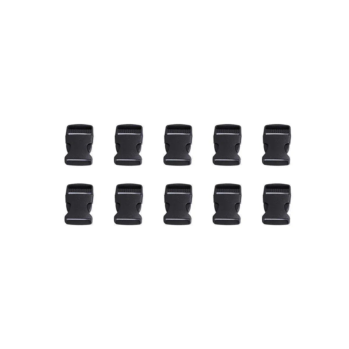 10pcs Black Plastic Buckle Clips for School Bag Backpack Strap Multifunctional - 38mm V528-FASTRNER-38MM-10PCS-608120
