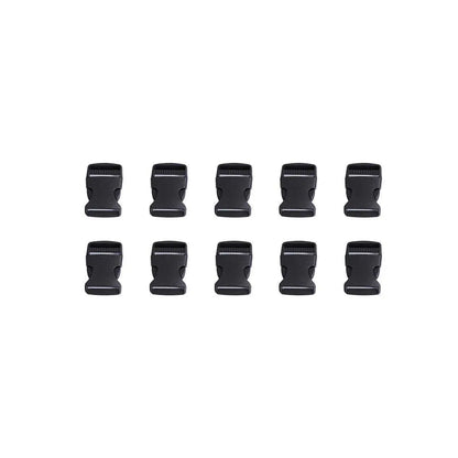 10pcs Black Plastic Buckle Clips for School Bag Backpack Strap Multifunctional - 38mm V528-FASTRNER-38MM-10PCS-608120