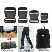 10pcs Black Plastic Buckle Clips for School Bag Backpack Strap Multifunctional - 38mm V528-FASTRNER-38MM-10PCS-608120