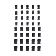 10pcs Black Plastic Buckle Clips for School Bag Backpack Strap Multifunctional - 38mm V528-FASTRNER-38MM-10PCS-608120