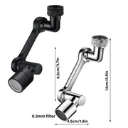 Multifunction Mechanical Arm Faucet Extender Rotatable Sink Tap Adapter Joint - Black V528-FAUCET-EXTENDER-BLACK-113667