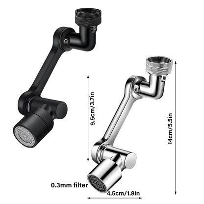 Multifunction Mechanical Arm Faucet Extender Rotatable Sink Tap Adapter Joint - Black V528-FAUCET-EXTENDER-BLACK-113667