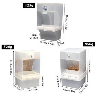 1 pc Automatic Bird Feeder Bird Feeder Cage Accessories Automatic Feed Cage - 425g V528-FEEDER-425G-994024