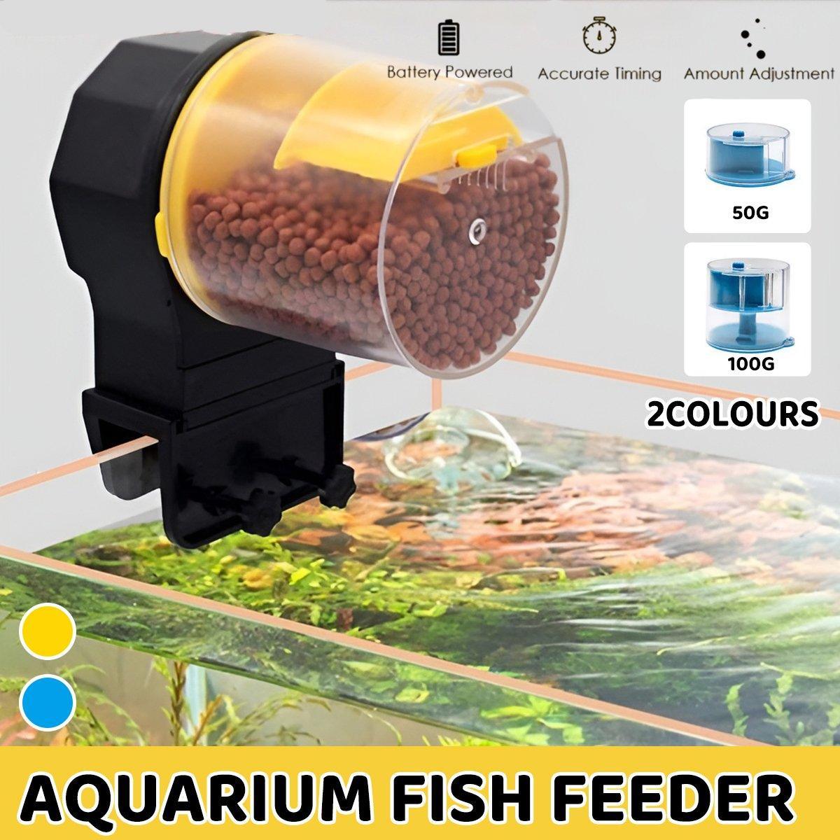 Intelligent Automatic Fish Feeder for Aquarium Large Capacity Timing Feeder - Yellow V528-FEEDER-YELLOW-744880