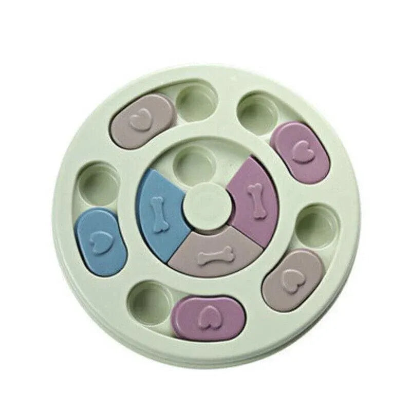 Dog Treat Dispenser Puppy Feeder Puzzle Game Interactive Toy Pet Training Supply - Green V528-FEEDERPUZZLE-GREEN-395205