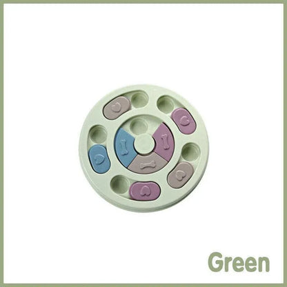Dog Treat Dispenser Puppy Feeder Puzzle Game Interactive Toy Pet Training Supply - Green V528-FEEDERPUZZLE-GREEN-395205