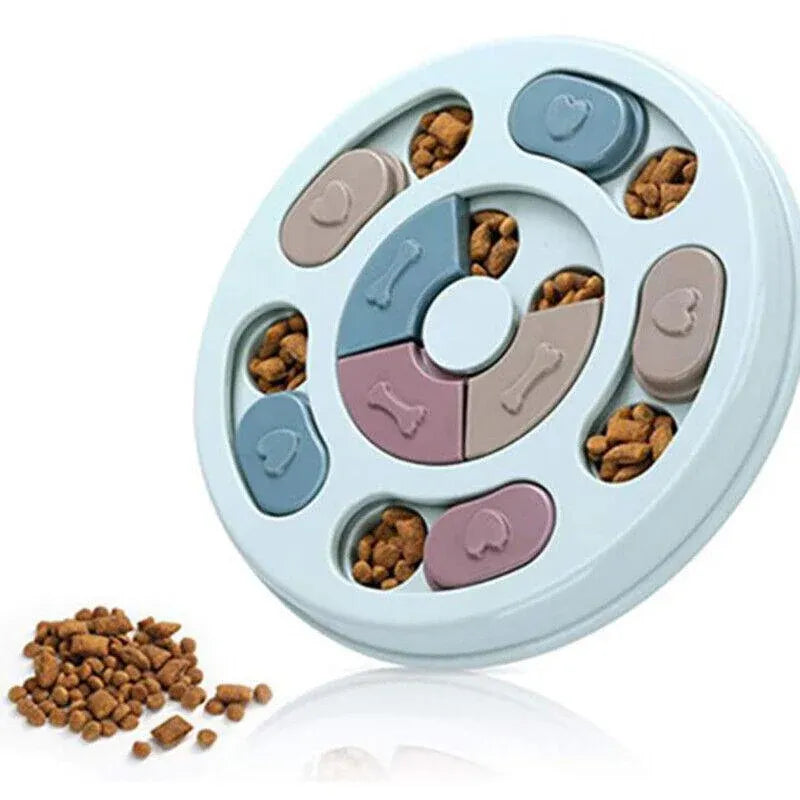 Dog Treat Dispenser Puppy Feeder Puzzle Game Interactive Toy Pet Training Supply - Pink V528-FEEDERPUZZLE-PINK-499847