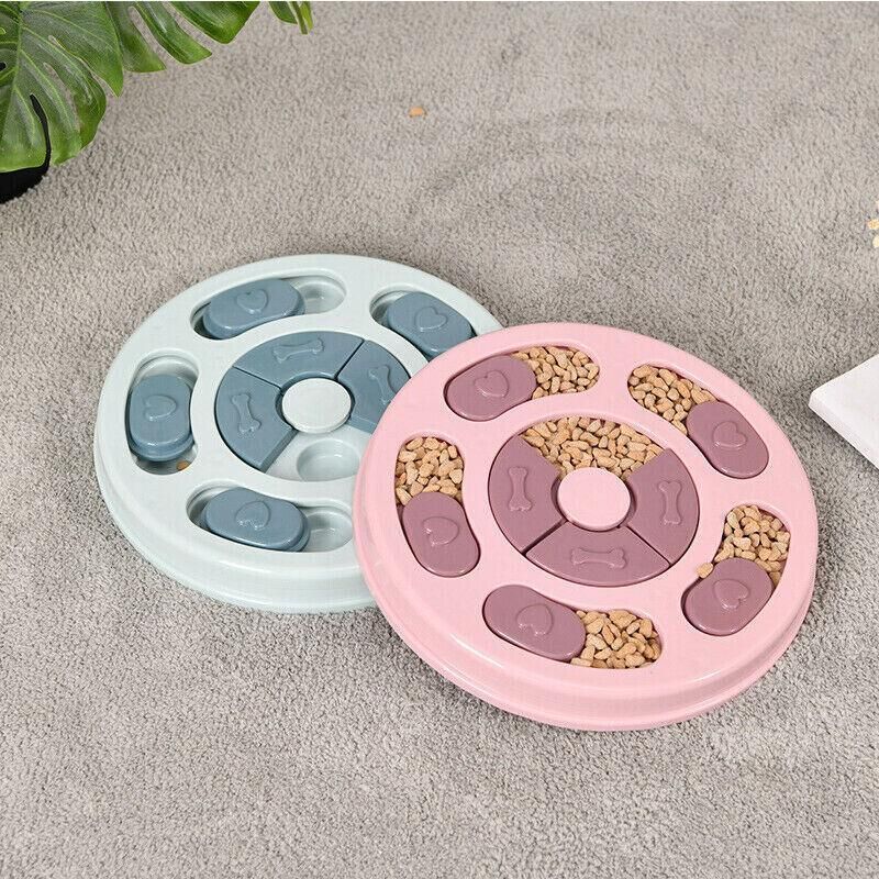 Dog Treat Dispenser Puppy Feeder Puzzle Game Interactive Toy Pet Training Supply - Pink V528-FEEDERPUZZLE-PINK-499847