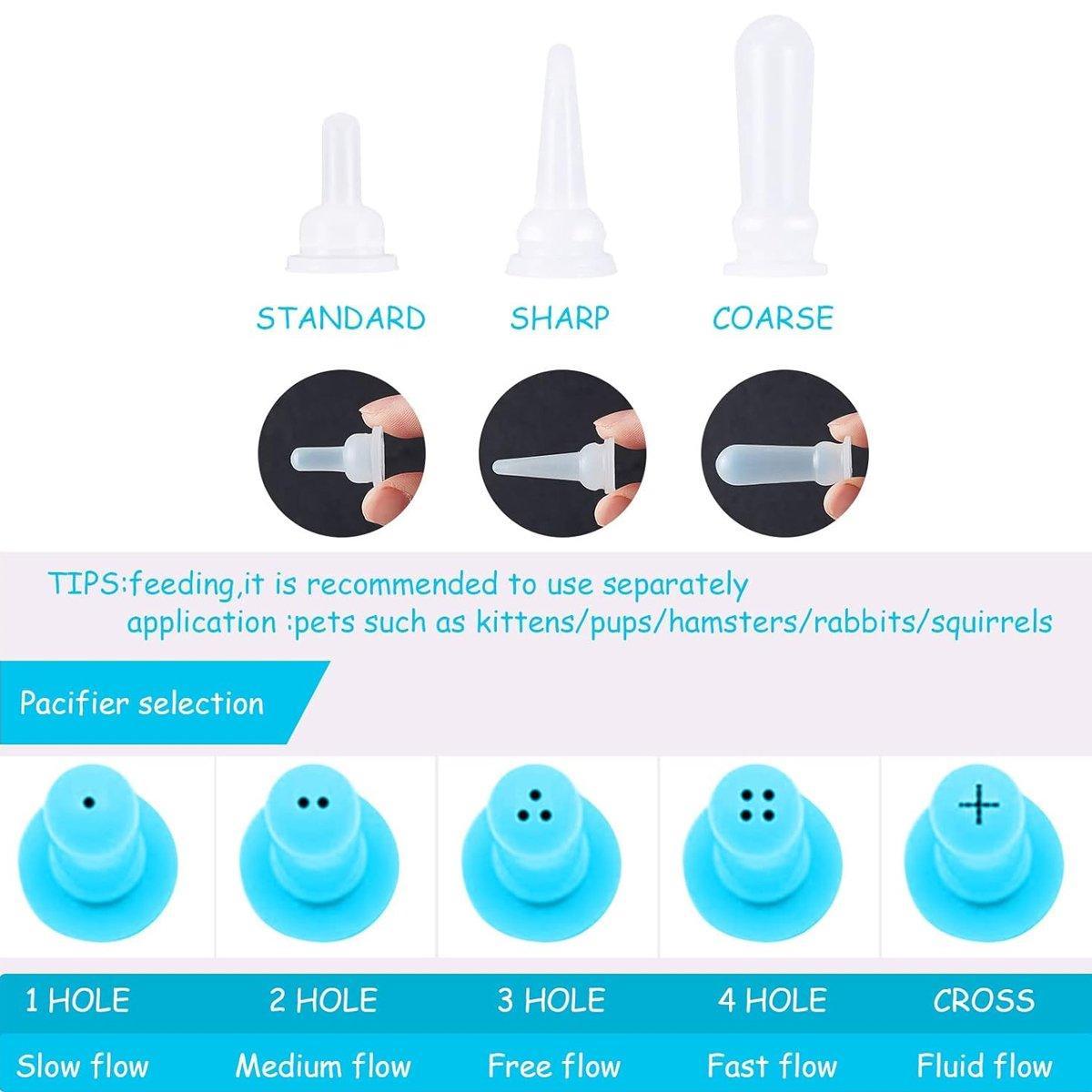 Puppy Kitten Feeding Bottle Set Pet Dog Cat Bady Nursing Water Milk Feeder 60ML V528-FEEDING-BOTTLE-7-896155