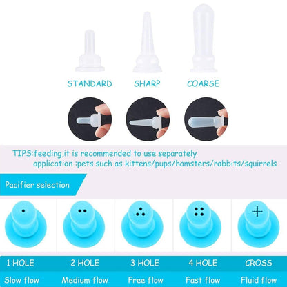 Puppy Kitten Feeding Bottle Set Pet Dog Cat Bady Nursing Water Milk Feeder 60ML V528-FEEDING-BOTTLE-7-896155