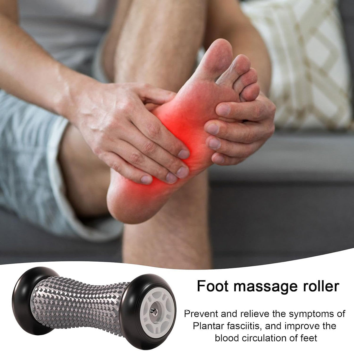 Foot Massage Roller Muscle Relaxation Arch Care Yoga Fitness Tool - Blue V528-FEET-BLUE-562574