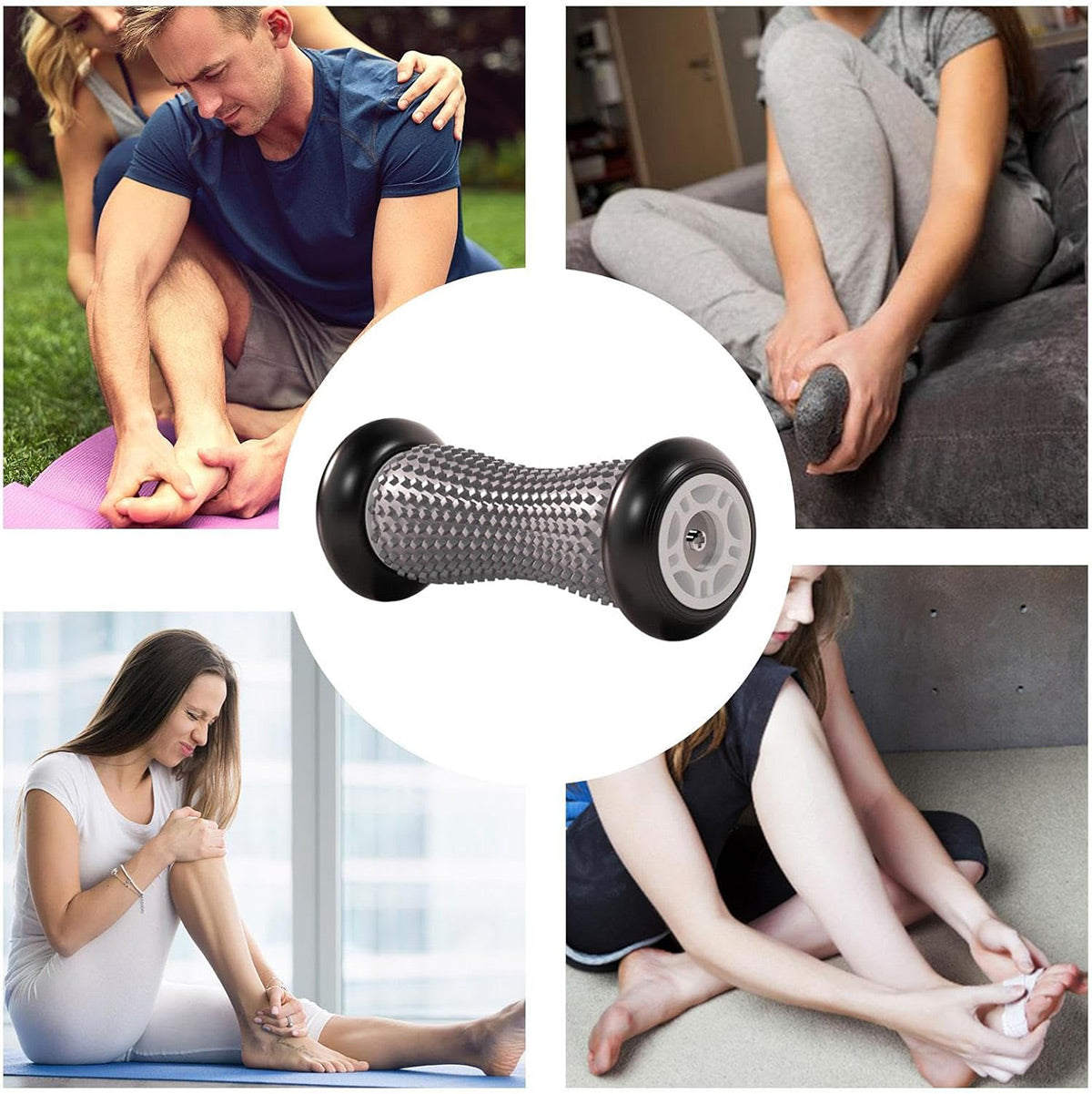 Foot Massage Roller Muscle Relaxation Arch Care Yoga Fitness Tool - Pink V528-FEET-PINK-222434