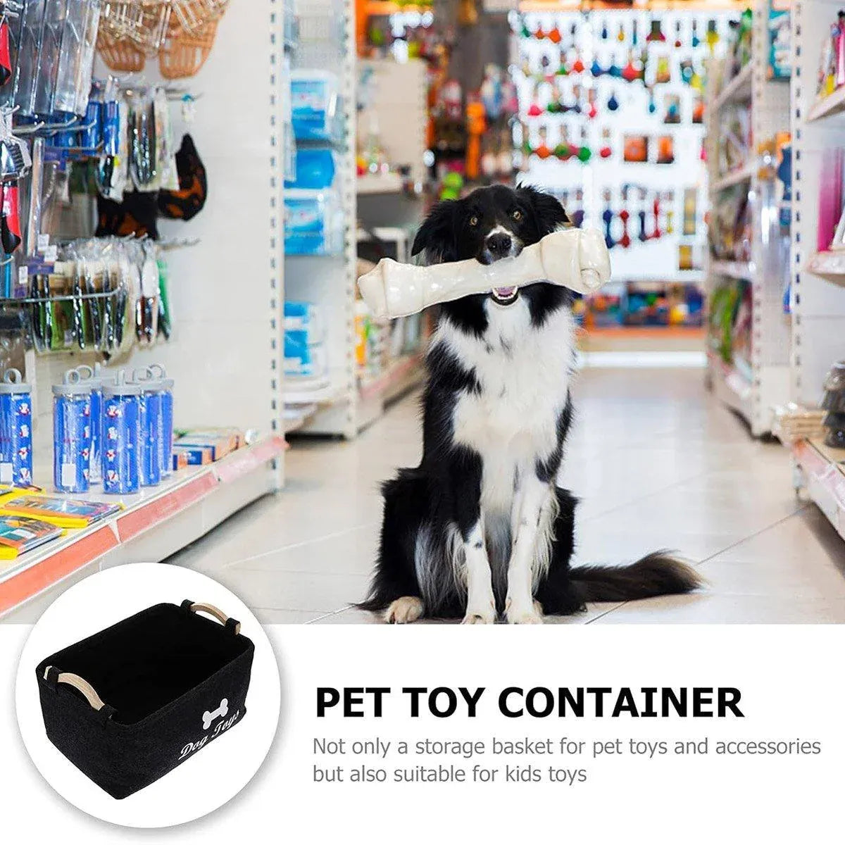 Large Felt Storage Basket for Dog Toys Dirty Clothes Sundries Home Organizer V528-FELT-STORAGE-227859