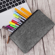 10PCS Large Capacity Felt Pencil Case Stationery Organizer Cosmetic Storage Bag V528-FELTPENBAG-MEDIUM-GREY-10PCS-456200