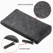 10PCS Large Capacity Felt Pencil Case Stationery Organizer Cosmetic Storage Bag V528-FELTPENBAG-MEDIUM-GREY-10PCS-456200