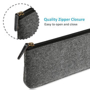 10PCS Large Capacity Felt Pencil Case Stationery Organizer Cosmetic Storage Bag V528-FELTPENBAG-MEDIUM-GREY-10PCS-456200
