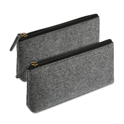 10PCS Large Capacity Felt Pencil Case Stationery Organizer Cosmetic Storage Bag V528-FELTPENBAG-MEDIUM-GREY-10PCS-456200
