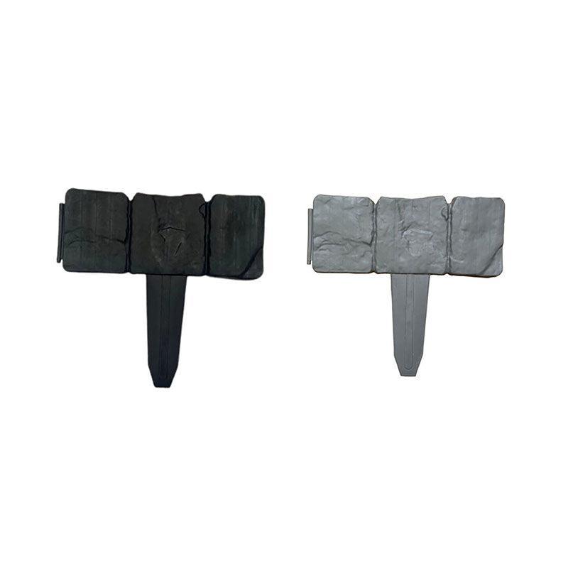 20pcs Garden Fence Edging Plastic Lawn Border for Outdoor Yard Flower Bed - Black V528-FENCE-20PCS-BLACK-825740