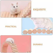 Wooden Hamster Toy Furniture Small Fence Climbing Stairs Arch Bridge for Pets V528-FENCE-8X30CM-2PCS-750700