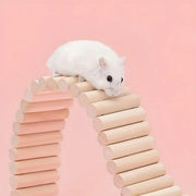 Wooden Hamster Toy Furniture Small Fence Climbing Stairs Arch Bridge for Pets V528-FENCE-8X30CM-2PCS-750700