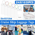 2/10PCS Cruise Ship Luggage Tags Holders Zip Pouch Keyring Steel Wire Cable - 2PCS V528-FERRULE-2PCS-269885
