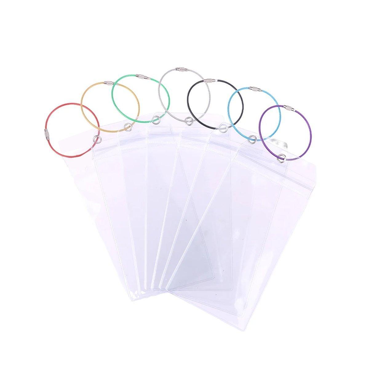 2/10PCS Cruise Ship Luggage Tags Holders Zip Pouch Keyring Steel Wire Cable - 2PCS V528-FERRULE-2PCS-269885