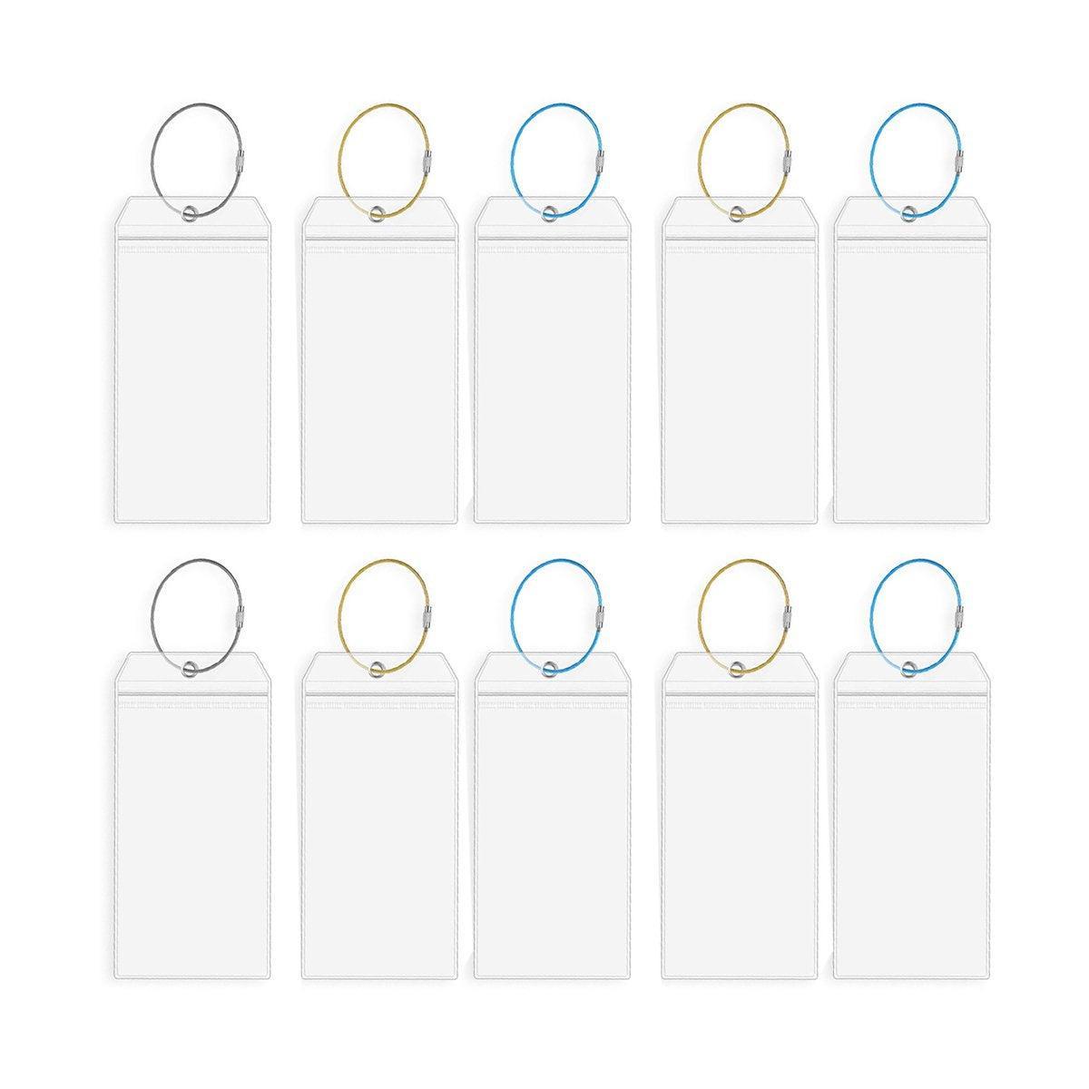 2/10PCS Cruise Ship Luggage Tags Holders Zip Pouch Keyring Steel Wire Cable - 2PCS V528-FERRULE-2PCS-269885