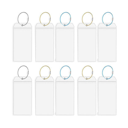 2/10PCS Cruise Ship Luggage Tags Holders Zip Pouch Keyring Steel Wire Cable - 2PCS V528-FERRULE-2PCS-269885