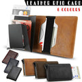 RFID Blocking Leather Card Wallet with Money Clip for Men Credit Holder - Yellow V528-FERRULE-YELLOW-656565