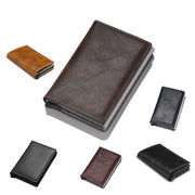 RFID Blocking Leather Card Wallet with Money Clip for Men Credit Holder - Yellow V528-FERRULE-YELLOW-656565