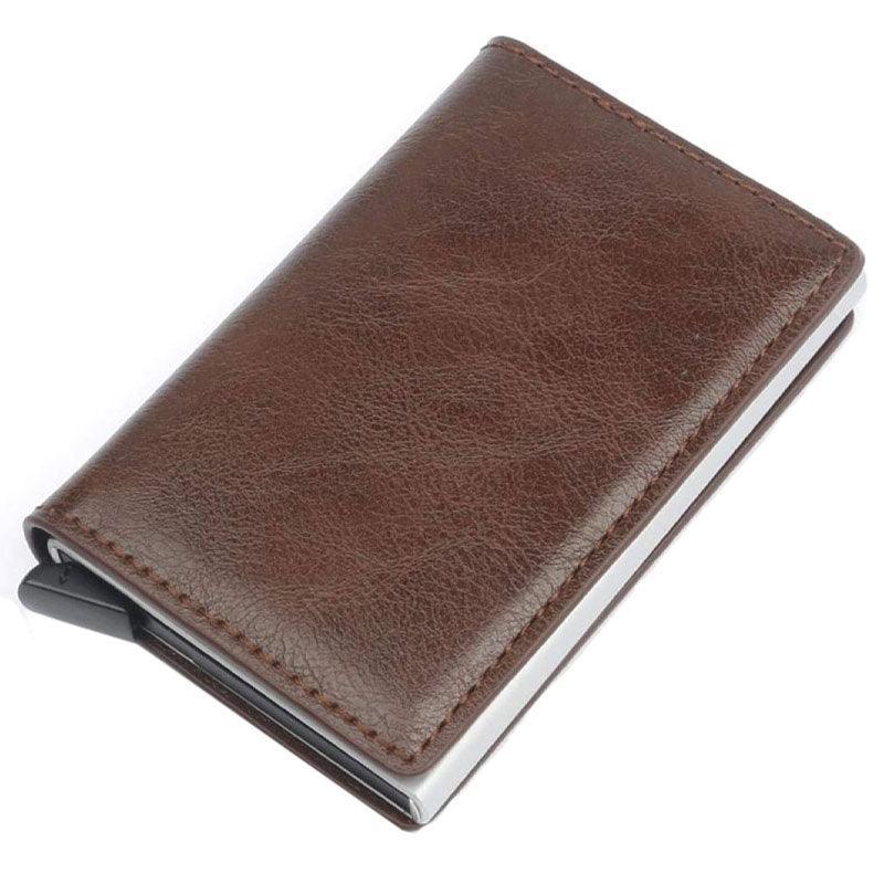 RFID Blocking Leather Card Wallet with Money Clip for Men Credit Holder - Yellow V528-FERRULE-YELLOW-656565