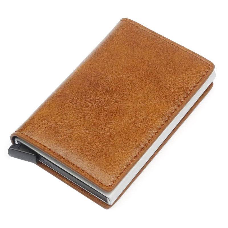 RFID Blocking Leather Card Wallet with Money Clip for Men Credit Holder - Yellow V528-FERRULE-YELLOW-656565