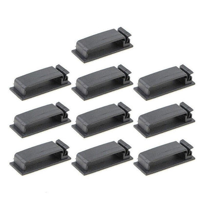 Adhesive Cable Clips Management Clamp Wire Organiser Rectangle Tidy Desk Holder V528-FIEDWIRECLIP-20PCS-87518