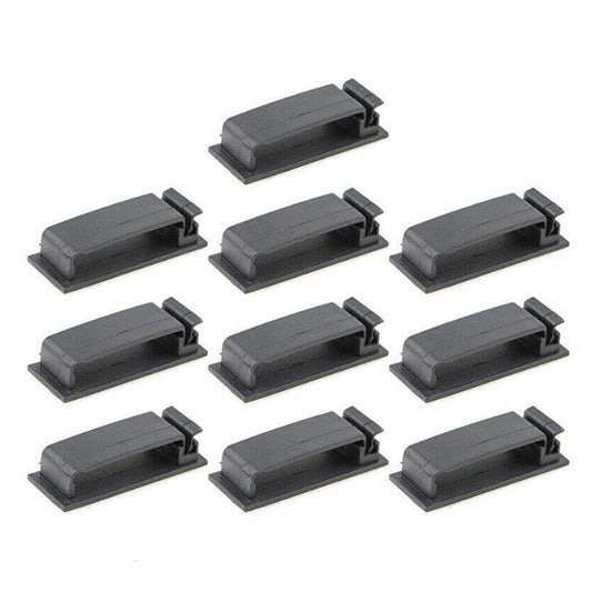 Adhesive Cable Clips Management Clamp Wire Organiser Rectangle Tidy Desk Holder V528-FIEDWIRECLIP-20PCS-87518