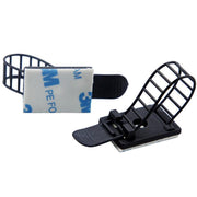 Adjustable Cable Clips Straps Adhesive Cord Management Wire Organizer Black Au V528-FIINGCLIP-10PCS-93672