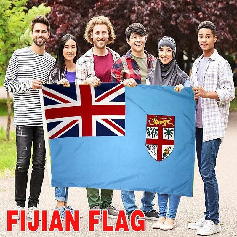 Large Fiji Fijian Flag Pacific Island Heavy Duty Outdoor 90 X 150 CM - 3ft x 5ft V528-FIJIFLAG-53927