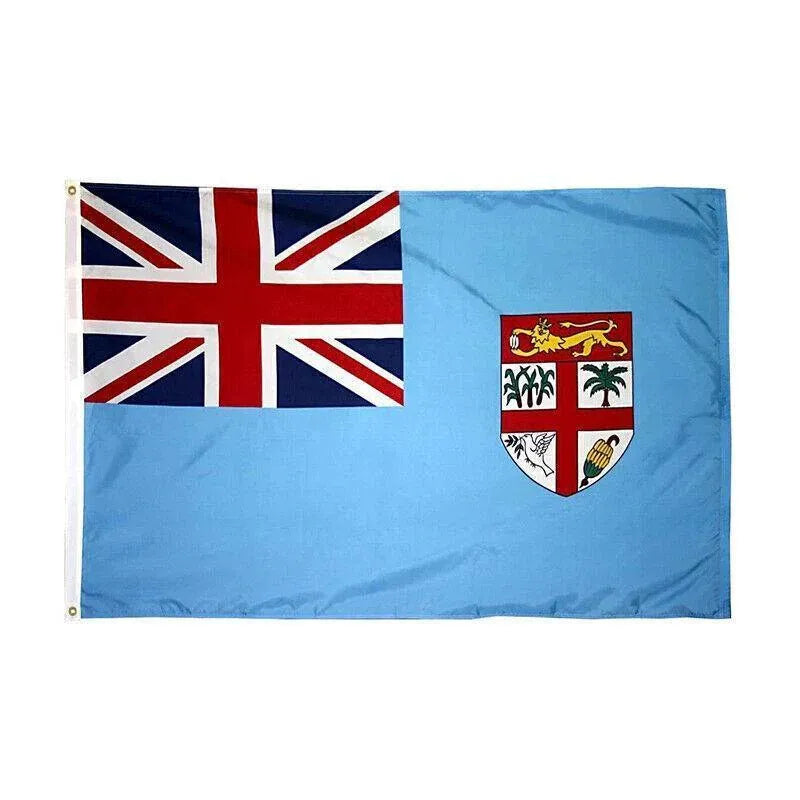 Large Fiji Fijian Flag Pacific Island Heavy Duty Outdoor 90 X 150 CM - 3ft x 5ft V528-FIJIFLAG-53927