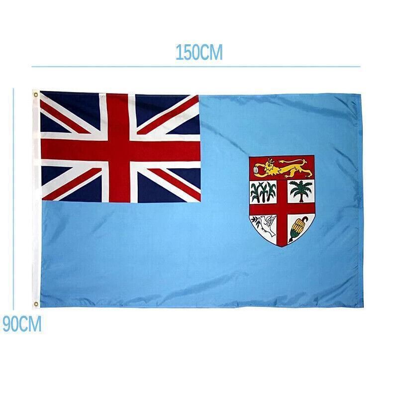 Large Fiji Fijian Flag Pacific Island Heavy Duty Outdoor 90 X 150 CM - 3ft x 5ft V528-FIJIFLAG-53927