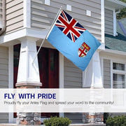 Large Fiji Fijian Flag Pacific Island Heavy Duty Outdoor 90 X 150 CM - 3ft x 5ft V528-FIJIFLAG-53927